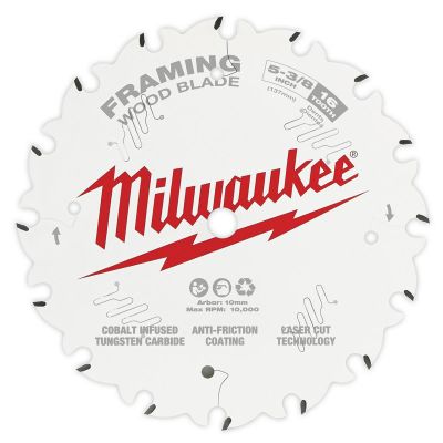 MLW48-40-0522 image(0) - Milwaukee Tool 5-3/8" 16T Framing Circular Saw Blade