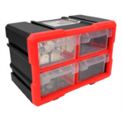 WLMW5911 image(0) - Wilmar Corp. / Performance Tool 4-Drawer Interlocking Storage Bin