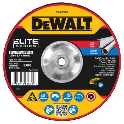 DWTDWA8933FH image(0) - DEWALT ELITE SERIES Grinding Wheels 9 X 1/4 X 5/8-11 Xp Ceramic