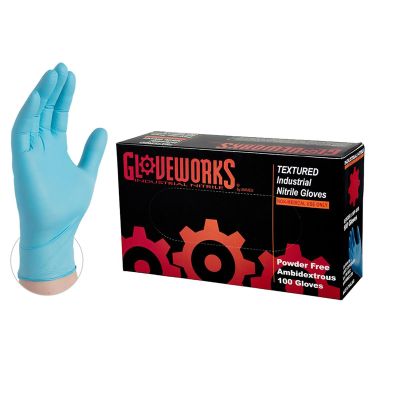 AMXINPF44100 image(0) - Gloveworks Nitrile Powder Free Gloves M