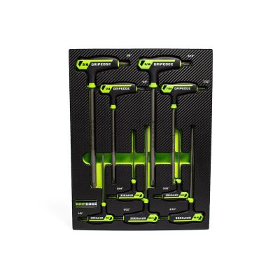 GETPHS9S image(0) - Grip Edge Tools 9-PC RPT SAE Hex T-Handle set (Long)