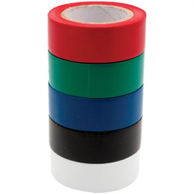 WLM1135 image(0) - Wilmar Corp. / Performance Tool 5 pk. Multi-Color Electrical Tape