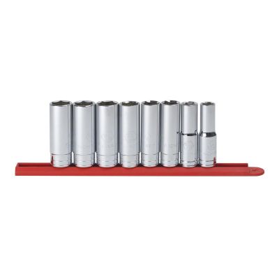 KDT80705 image(0) - GearWrench 8 Piece 1/2 Inch Drive 6 Point Deep SAE Socket Set