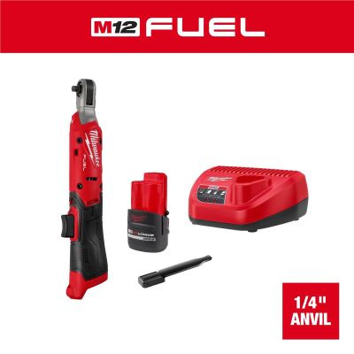 MLW3052-21 image(0) - Milwaukee Tool M12 FUEL 1/4 Inch Ratchet Kit