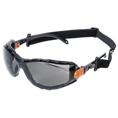 SRWS71911 image(0) - Sellstrom Safety Glasses - XPS502  Series - Smoke Lens -Black/Orange Frame - Sta-Clear&reg; AF/HC - Sealed