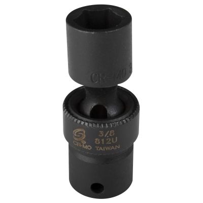 SUN812U image(0) - SUNEX SOC 3/8 1/4D IMP UNIV 6PT BLK