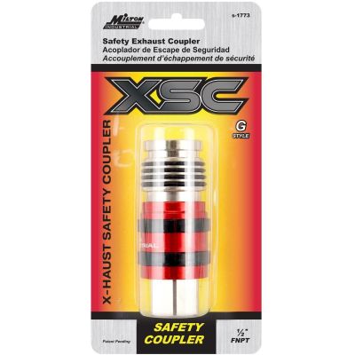 MIL1773 image(0) - Milton Industries 1/2-inch Safety Exhaust Coupler, 1/2-inch FNPT