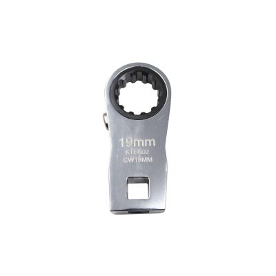 KTIXD2CW19MM image(0) - K Tool International Ratcheting Crowfoot Wrench 19mm 3/8 Inch Drive