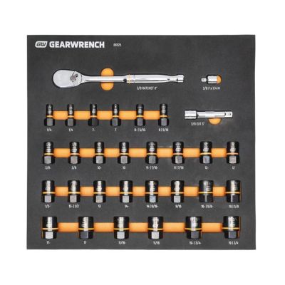 KDT86525 image(0) - GearWrench 31 Piece 3/8" Drive 90T Ratchet and Bolt Biter'Ѣ Socket Set with Foam Storage Tray
