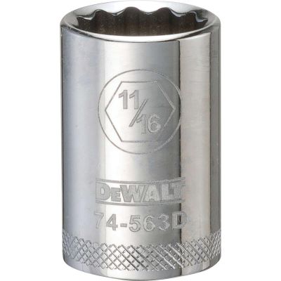 DWTDWMT74563OSP image(0) - DEWALT 001Pc 12Dr Socket-12Pt-11/16