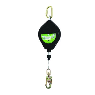 SRWV845533030LE image(0) - PeakWorks Self Retracting Lifeline Device - Galvanized Steel Cable, Snap Hook, 30 Ft - Leading Edge