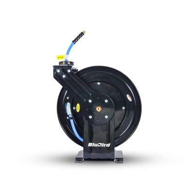 BLBBBRDA3875 image(0) - BluBird Rubber Air Hose Reel Dual Arm Assembly 3/8" x 75'