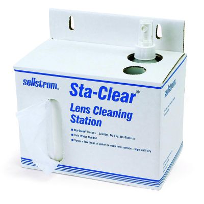 SRWS23469 image(0) - Sellstrom Sta-Clear&trade; Lens Cleaning Cardboard station (1000 tissues and spray bottle)