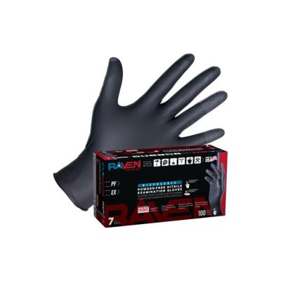 SAS66482 image(0) - SAS Safety Raven Patriot Nitrile Gloves, 7Ml MED