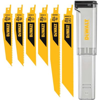 DWTDWAR6SETCS image(0) - DEWALT 6Pc Recip Blade Kit W/Case
