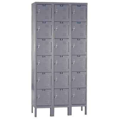 MRO65171068 image(0) - Msc Industrial Supply LOCKERS 18 OPENINGS GRAY