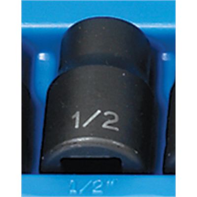 GRE2116R image(0) - Grey Pneumatic 1/2" Drive x 1/2" Standard - 12 Point Socket