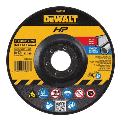 DWTDW8752 image(0) - DEWALT Abrasive Wheel, 5-Inch X 3/32-Inch X 7/8-Inch