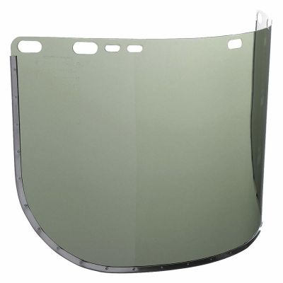 SRW29082 image(0) - Jackson Safety Replacement Windows for F30 Acetate Face Shields - Light Green - 9" x 15.5" X.040" - D Shaped - Bound
