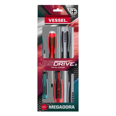 VES9806JSPB image(0) - Vessel Tools MEGADORA JIS Screwdriver 6PCS. Set