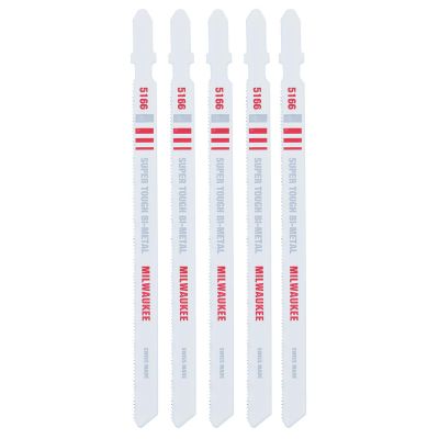 MLW48-42-5166 image(0) - Milwaukee Tool 5-1/4" 24 TPI Bi-Metal Jig Saw Blade (5 PK)