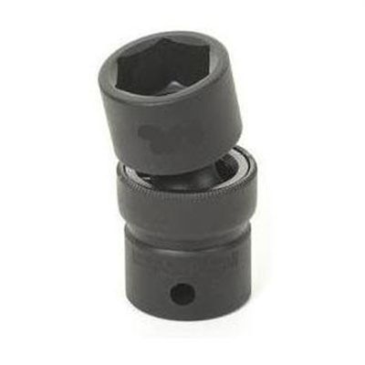 GRE2121UM image(0) - Grey Pneumatic 1/2" Drive x 21mm Standard Universal- 12 Point Socket - Black