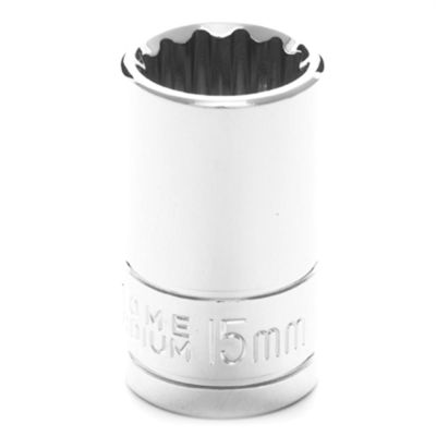 WLMW32815 image(0) - Wilmar Corp. / Performance Tool 1/2" Drive 15mm 12pt Socket