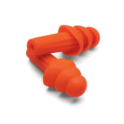 SRW67220 image(0) - Jackson Safety Earplugs - H20 - Reusable - Tapered - Uncorded - Orange - NRR 26 - (100 Pair Per Dispenser Box)