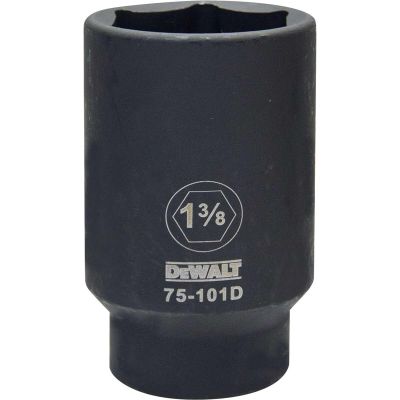 DWTDWMT75101OSP image(0) - DEWALT 6 Point 1/2" Drive Deep Impact Socket 1-3/8" SAE