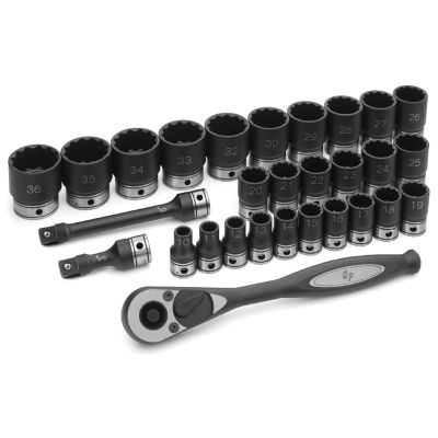 GRE82229M image(0) - Grey Pneumatic 1/2" Drive 29 Piece Metric Duo-Socket Set - 12 Point