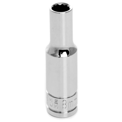 WLMW38708 image(0) - Wilmar Corp. / Performance Tool 3/8" Drive 8mm 12pt Deep Socket