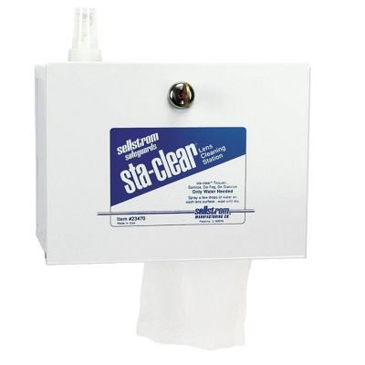 SRWS23470 image(0) - Sellstrom Sta-Clear&trade; Lens Cleaning Metal station (1000 tissues and spray bottle)