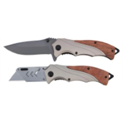 WLMW9371 image(0) - Wilmar Corp. / Performance Tool 2 Piece Hardwood Handle Knife Set
