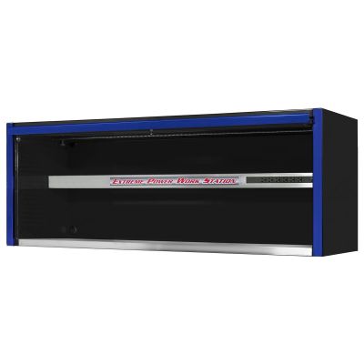 EXTEX7201HCQBKBL image(0) - Extreme Tools EXQ Series 72"W x 30"D Professional Extreme Power Workstation Hutch  Black w Blue Handle