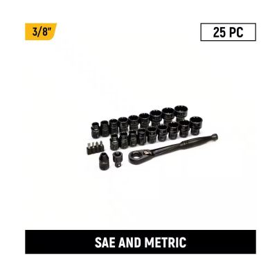 KDTGWX6PT25 image(0) - GearWrench 25 Piece 3/8 Inch Drive Pass-Thru Ratchet and Socket Set