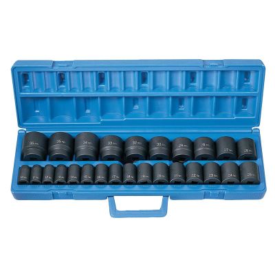 GRE1326M image(0) - Grey Pneumatic 1/2" Drive 26 Piece Standard Length Metric Master Set
