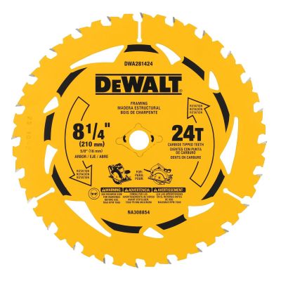 DWTDWA281424 image(0) - DEWALT 8-1/4 in. 24T Circular Saw Blade