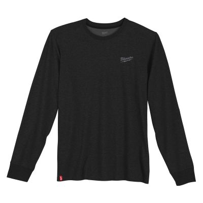 MLW604B-M image(0) - Milwaukee Tool HYBRID WORK TEE- LS BLACK M