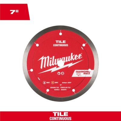 MLW49-93-9207 image(0) - Milwaukee Tool 7 inch DIAMOND MAX Continuous Tile Diamond Blade
