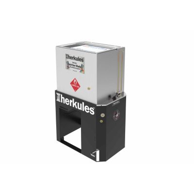 HERG415 image(0) - Herkules Equipment G415 - Stainless Steel Automatic Paint Gun Washer w/ Flow-Through Brush, Fume Extractor, and Capable of Cleaning Pressure Pots, Hoses and 5-Gallon Cans