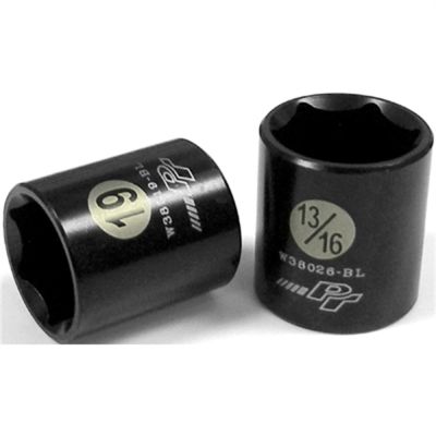 WLMW38337 image(0) - Wilmar Corp. / Performance Tool 19 Piece 3/8" Drive Black Socket Set