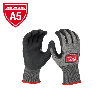 MLW48-73-7153 image(0) - Milwaukee Tool Cut Level 5 High-Dexterity Coated Nitrile Dipped Gloves - XL