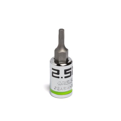 GETGEASMH25RPT image(0) - Grip Edge Tools 2.5mm 1/4" Dr Short RPT Hex Bit Socket