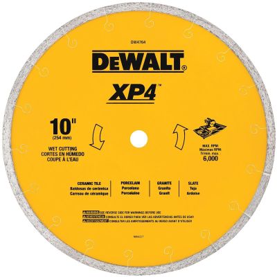 DWTDW4764 image(0) - DEWALT Diamond Blade For Tile, Wet Cutting, 10-Inch X .060-Inch