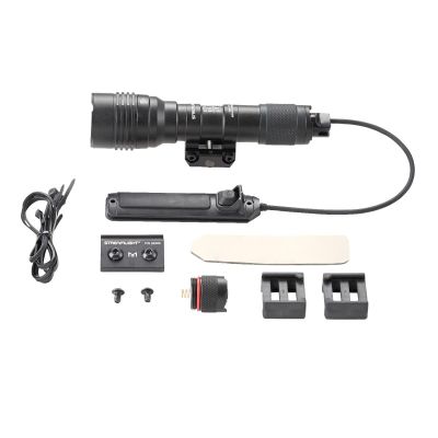 STL88066 image(0) - Streamlight ProTac Rail Mount HL-X Multi-Fuel Long Gun Light - Includes remote switch, tail switch, remote retaining clips, M-LOK mount, mounting hardware and 2 CR123A lithium batteries - Black