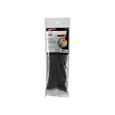 WLMW2910 image(0) - Wilmar Corp. / Performance Tool 100 Pc 8" Cable Tie Set Black