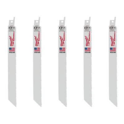 MLW48-00-5093 image(0) - Milwaukee Tool 8" 8/12 TPI SAWZALL Blades (5 Pk)