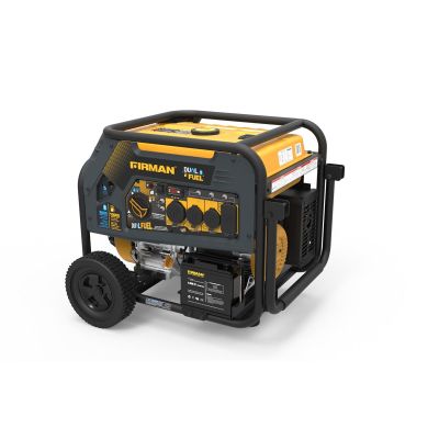 FRGH08052 image(0) - Firman Dual Fuel 10000/8000W Electric Start Gas or Propane Powered Portable Generator with Wheel Kit