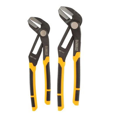 DWTDWHT74428 image(0) - DEWALT 2Pc Pushlock Multigrip Pliers Set