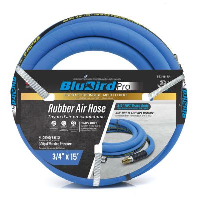 BLBBBPRO3415 image(0) - BluBird 3/4" X 15 Rubber Air Hose